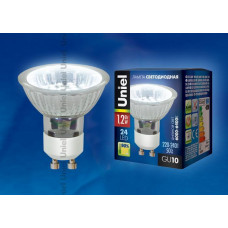 Лампа светодиодная (04008) Uniel GU10 1,2W 6000-6400K прозрачная LED-JCDR-SMD-1,2W/DW/GU10 85 Lm
