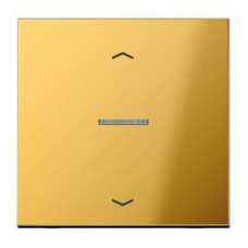 Накладка нажимного электронного жалюзийного выключателя Jung LS 990 блеск золота GO5232