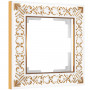 Рамка Werkel Antik на 1 пост белое золото WL07-Frame-01 4690389099175