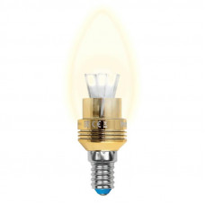 Лампа светодиодная (10057) Uniel E14 5W 3000K прозрачная LED-C37P-5W/WW/E14/CL ALC02GD