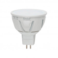 Лампа светодиодная (07912) Uniel GU5.3 5W 3000K JCDR матовая LED-JCDR-5W/WW/GU5.3/FR ALP01WH