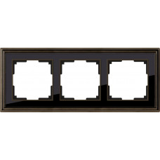 Рамка Palacio на 3 поста бронза/черный WL17-Frame-03 4690389103667