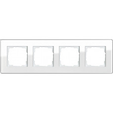 Рамка 4-постовая Gira Esprit C белое стекло 0214512