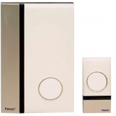 Звонок дверной беспроводной Feron W-628 Электрический 32 мелодии белый серебро с питанием от батареек