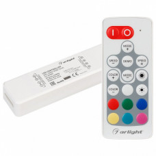 Контроллер-регулятор цвета RGBW с пультом ДУ Arlight ARL-MIN ARL-MINI-RGB-3x4A (5-24V, RF ПДУ 18кн)