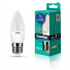 Лампа светодиодная Camelion E27 7W 6500K LED7-C35/865/E27 12649