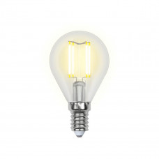 Лампа светодиодная филаментная Uniel E14 7,5W 4000K прозрачная LED-G45-7,5W/NW/E14/CL GLA01TR UL-00003254