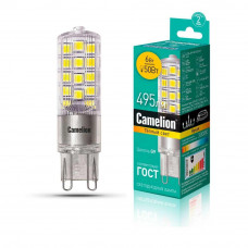 Лампа светодиодная Camelion G9 6W 3000K LED6-G9-NF/830/G9 13706
