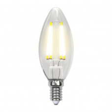 Лампа светодиодная филаментная Uniel E14 7,5W 4000K прозрачная LED-C35-7,5W/NW/E14/CL GLA01TR UL-00003247